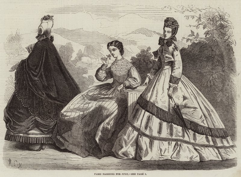 Paris Fashions i juli af Frederic Theodore Lix