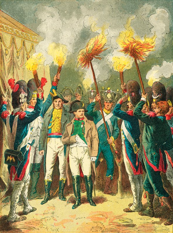 Aftenen til slaget ved Austerlitz af Frederic Theodore Lix
