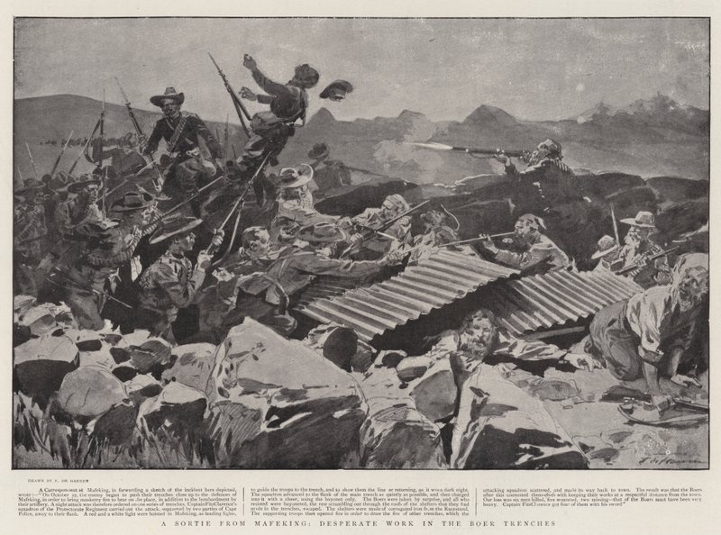 A Sortie from Mafeking, Desperate Work in the Boer Trenches af Frederic de Haenen