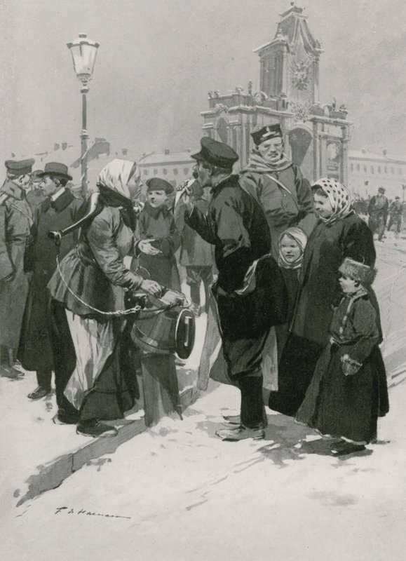 En gadesælger af saltsild af Frederic de Haenen