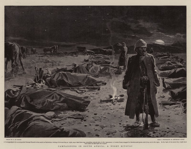 Kampagne i Sydafrika, A Night Bivouac af Frederic de Haenen