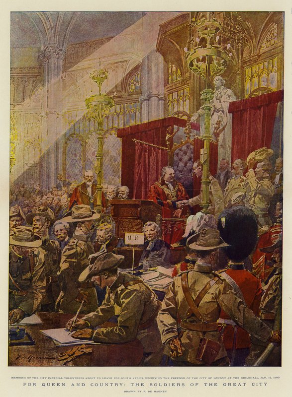 For dronning og land, soldaterne i den store by af Frederic de Haenen
