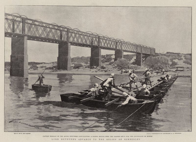 Lord Methuens fremrykning for at hjælpe Kimberley af Frederic de Haenen