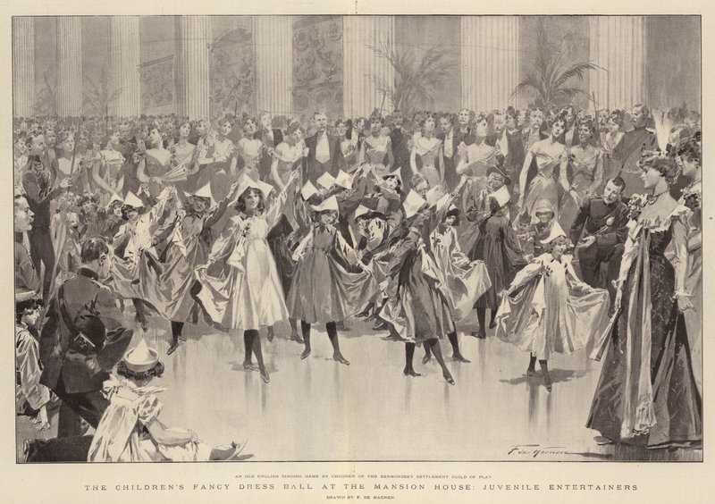 Børnenes udklædningsbal i Mansion House, Juvenile Entertainers af Frederic de Haenen