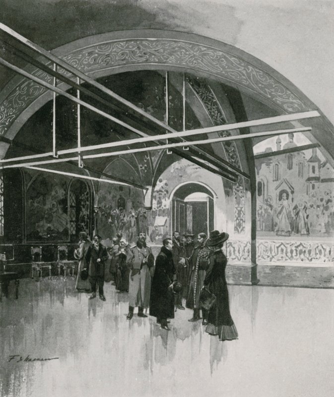 Den Lille Gyldne Palata, eller Tsaritsas Hall, i Kreml af Frederic de Haenen
