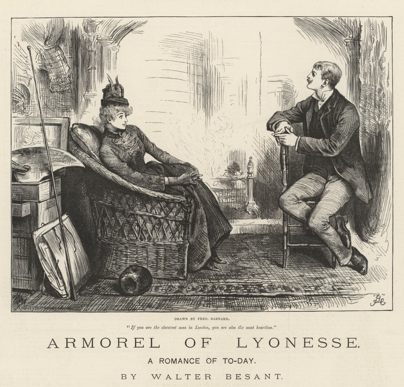 Armorel af Lyonesse, en roman fra nutiden, af Walter Besant af Frederick Barnard