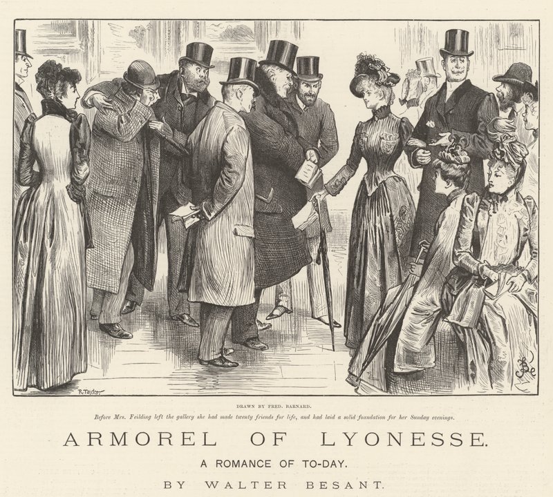 Armorel af Lyonesse, en roman fra nutiden, af Walter Besant af Frederick Barnard