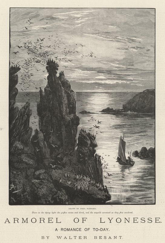 Armorel af Lyonesse, en roman fra nutiden, af Walter Besant af Frederick Barnard