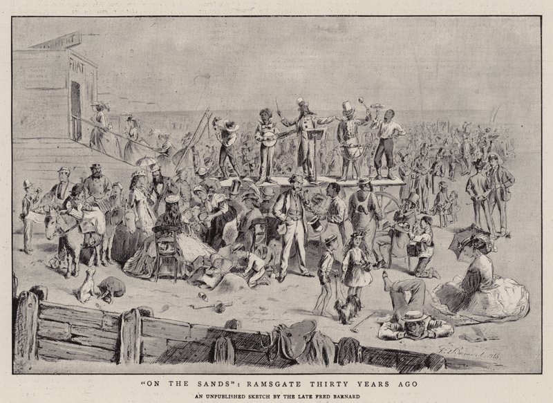 On the Sands, Ramsgate for 30 år siden af Frederick Barnard