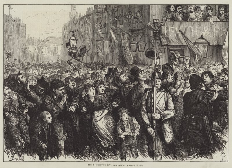 Thanksgiving Day, folkemængden, et groft hjørne af Frederick Barnard