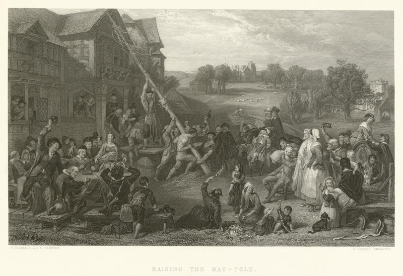 Hævning af maj-polen af Frederick Goodall