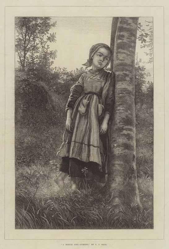 En bretonsk pige, aften af Frederick John Skill
