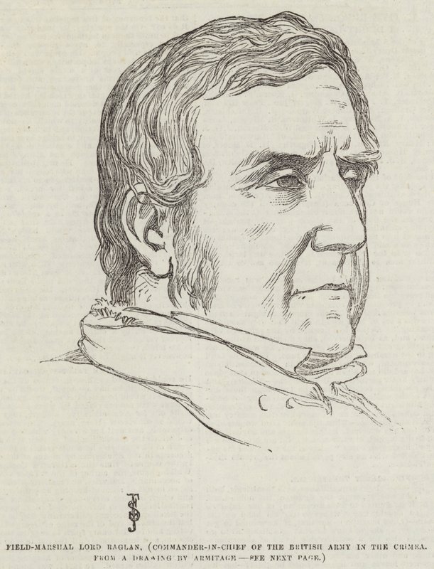 Feltmarskal Lord Raglan, øverstkommanderende for den britiske hær på Krim af Frederick John Skill