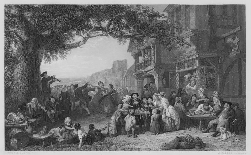 The Village Festival, fra billedet i Vernon Gallery (gravering) af Frederick (after) Goodall
