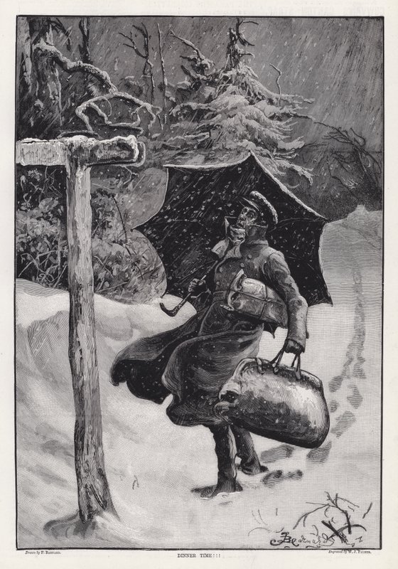 Spisetid!!! (gravering) af Frederick (attr. to) Barnard