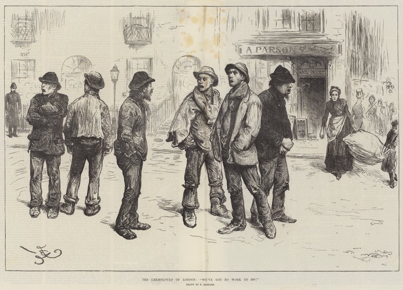 De arbejdsløse i London, vi har intet arbejde at gøre! af Frederick Barnard