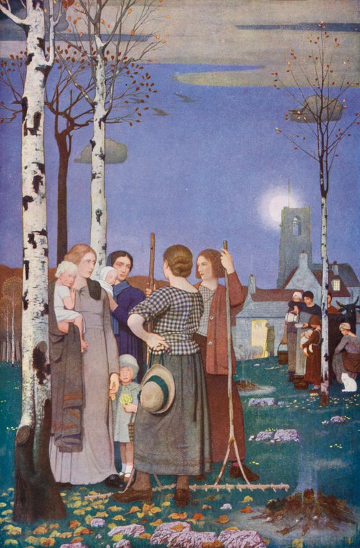 I den store skygges dage (farvelitografi) af Frederick Cayley Robinson