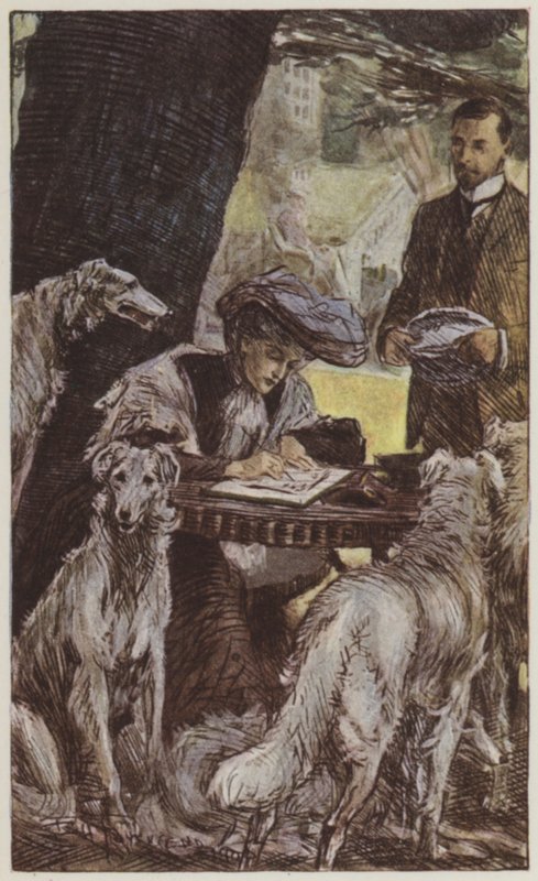 Illustration til They af Rudyard Kipling (farve litho) af Frederick Henry Townsend