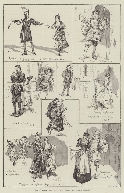Den nye opera, The Yeomen of the Guard, på Savoy Theatre af Frederick Henry Townsend