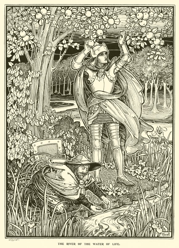 Floden af Livets Vand (gravering) af Frederick Hurten Rhead