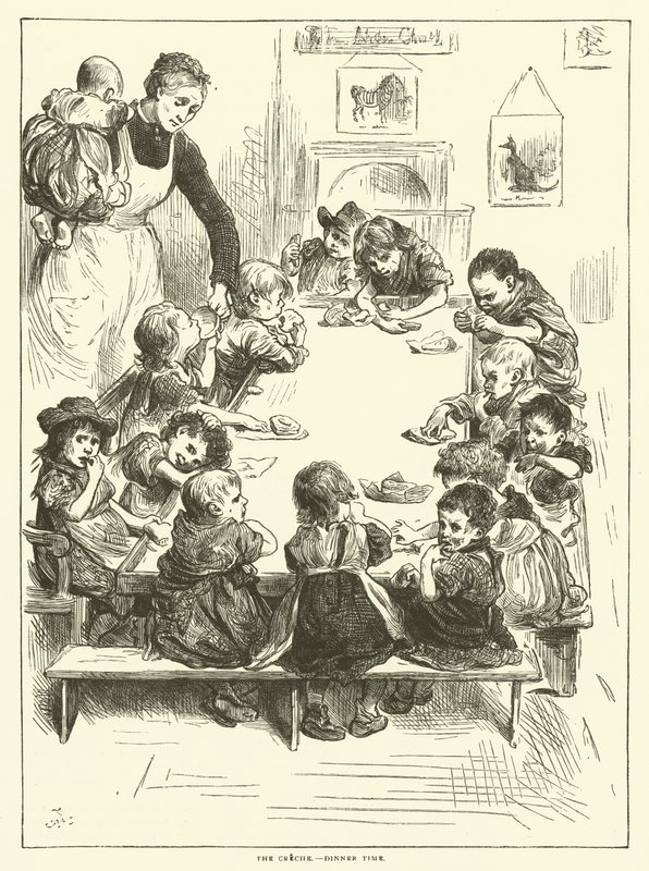 Vuggestuen - middagstid af Frederick L. Bernard
