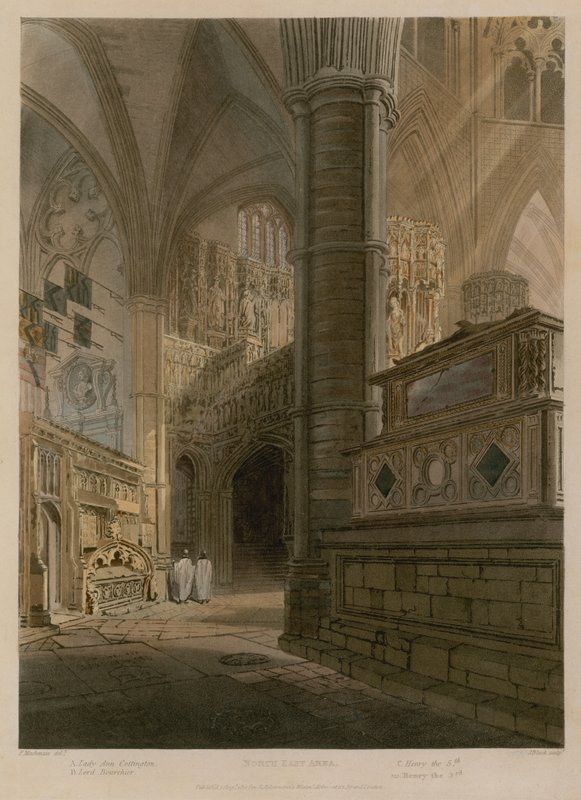 North East Area, Westminster Abbey, London af Frederick Mackenzie