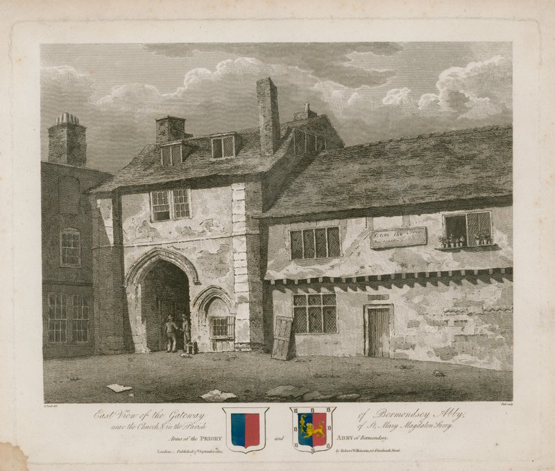 Porten til Bermondsey Abbey af Frederick Nash