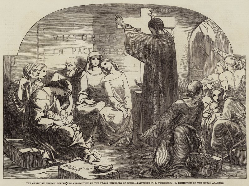 Den kristne kirke under forfølgelsen af de hedenske kejsere i Rom af Frederick Richard Pickersgill