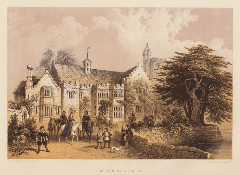 Horham Hall, Essex (akvatint) af Frederick William Fairholt