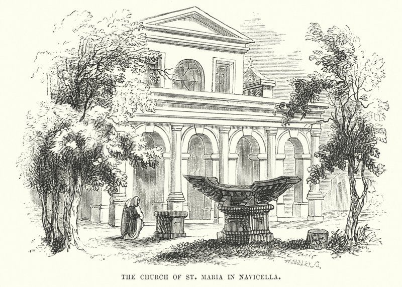 Mariakirken i Navicella (gravering) af Frederick William Fairholt