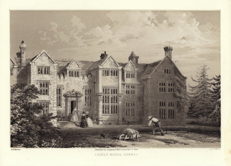 Loseley House, Surrey (litho-tone) af Frederick William Hulme