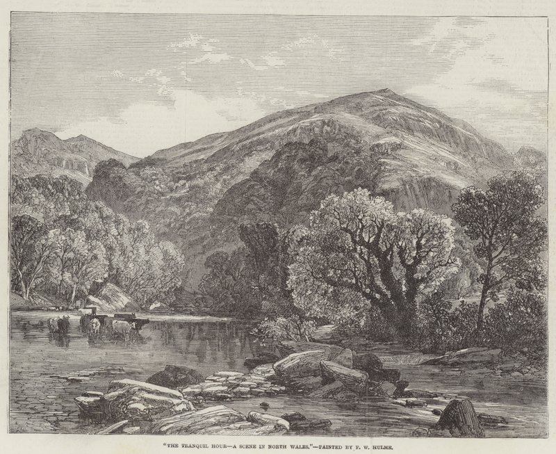 Den rolige time, en scene i Nordwales af Frederick William Hulme