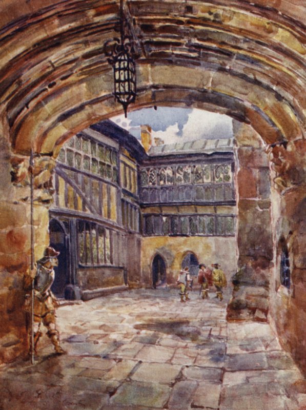 Gårdhave, St Marys Hall, Coventry af Frederick William Newton Whitehead