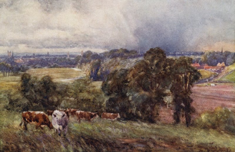 Leamington og Warwick fra Campion Hills af Frederick William Newton Whitehead