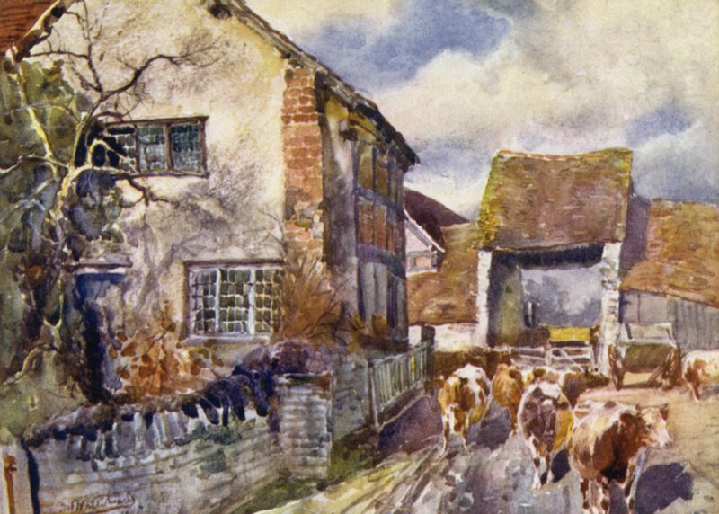 Mary Ardens Cottage, Wilmcote af Frederick William Newton Whitehead