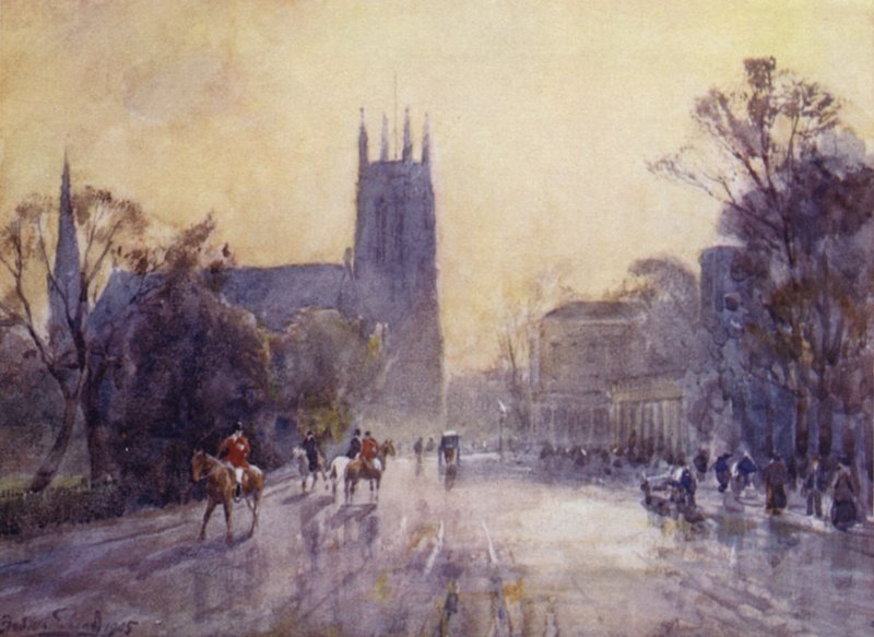 Sognekirken og pumpesalen, Leamington af Frederick William Newton Whitehead