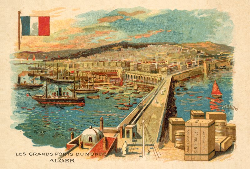 Algier (chromolitho) af French School