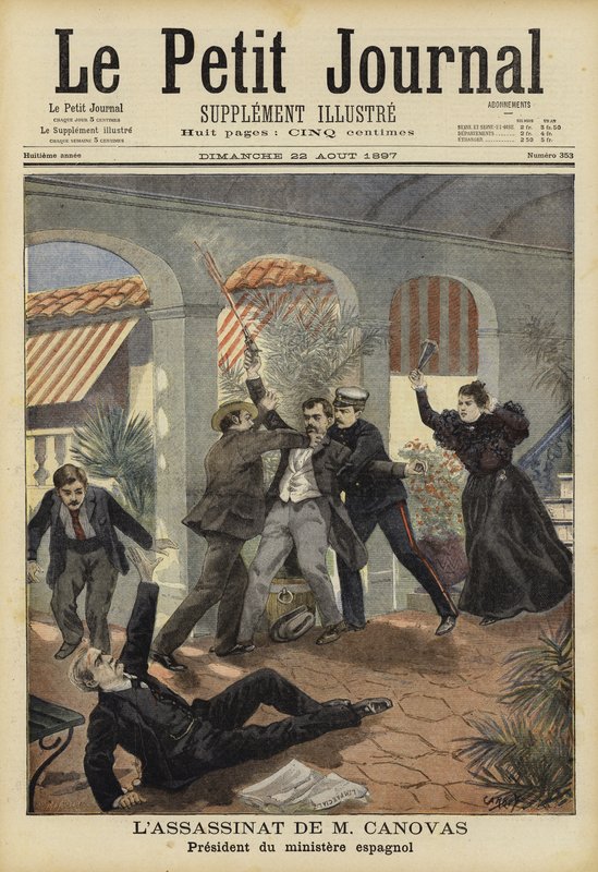 Mordet på Antonio Canovas del Castillo, Spaniens premierminister, 8. august 1897 af French School