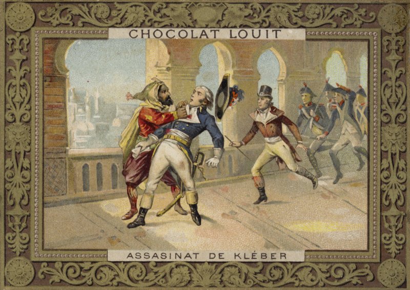 Mordet på Jean-Baptiste Kleber, chef for franske tropper i Egypten, Kairo, 1800 af French School