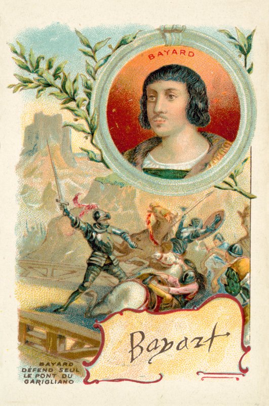 Bayard forsvarer broen Garigliano på egen hånd, 1503 af French School