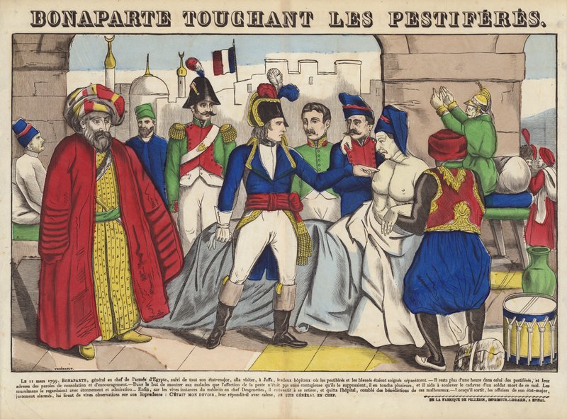 Bonaparte rører ved pestifererne af French School
