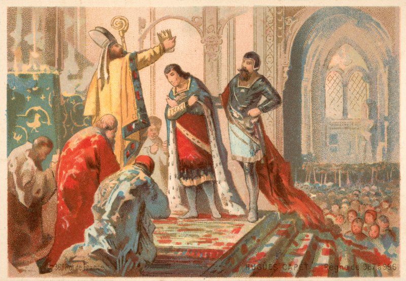 Kroning af Hugh Capet som konge af Frankrig, 987 af French School