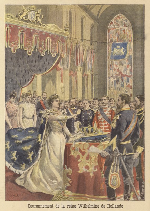 Kroning af dronning Wilhelmina af Holland af French School