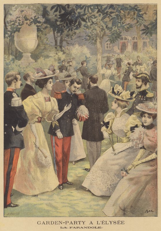 Dans farandole til en havefest i Elysee Palace af French School