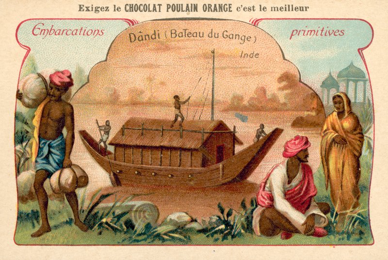 Dandi, Ganges-flodbåd, Indien af French School