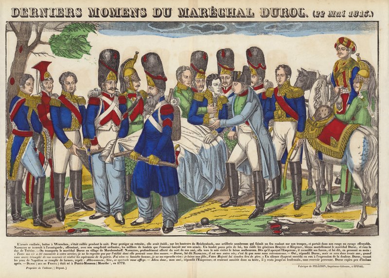 Marshal Durocs sidste øjeblikke, 22. maj 1813 af French School