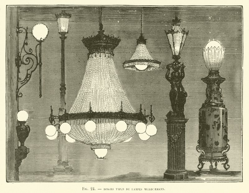 Divers Typer De Lampes Werdermann af French School