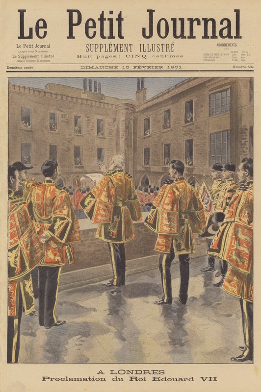 Edward VII bliver udråbt til konge, London af French School