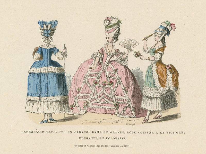 Fransk damemode, 1780 af French School