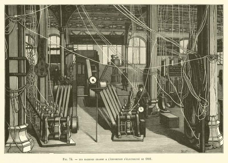 Grammaskinerne ved Elektricitetsudstillingen 1881 af French School